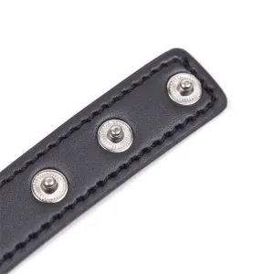 Halsband mit Herzförmigem Bügel, Verstellbar, 41,5 cm, Schwarz von Latetobed BDSM Line