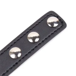 Halsband mit Herzförmigem Bügel, Verstellbar, 41,5 cm, Schwarz von Latetobed BDSM Line