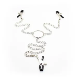 Brustwarzenklammern und Klitorisklammern mit Kette aus Metall von Latetobed BDSM Line