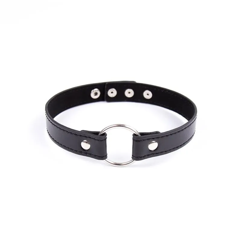Halsband mit Verstellbarem Ring 38,2 cm Schwarz von Latetobed BDSM Line | Fesselliebe.de