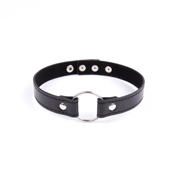 Halsband mit Verstellbarem Ring 38,2 cm Schwarz von Latetobed BDSM Line | Fesselliebe.de