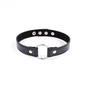 Halsband mit Verstellbarem Ring 38,2 cm Schwarz von Latetobed BDSM Line | Fesselliebe.de