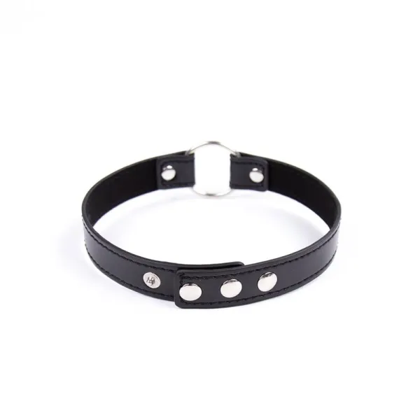 Halsband mit Verstellbarem Ring 38,2 cm Schwarz von Latetobed BDSM Line | Fesselliebe.de