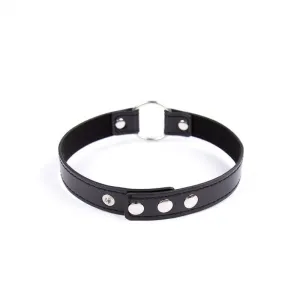 Halsband mit Verstellbarem Ring 38,2 cm Schwarz von Latetobed BDSM Line