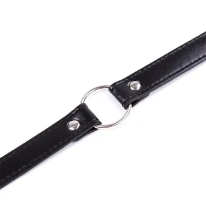Halsband mit Verstellbarem Ring 38,2 cm Schwarz von Latetobed BDSM Line