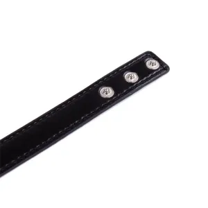 Halsband mit Verstellbarem Ring 38,2 cm Schwarz von Latetobed BDSM Line