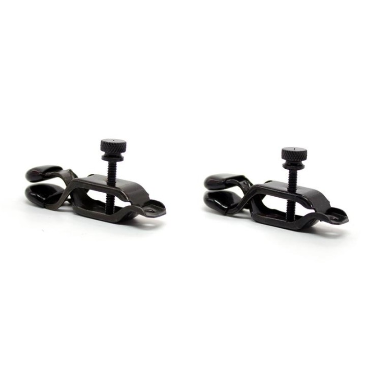 Verstellbare Nippelklemmen aus Metall, Schwarz von Latetobed BDSM Line | Fesselliebe.de