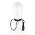 Halsband mit Leine, Schwarz von Latetobed BDSM Line