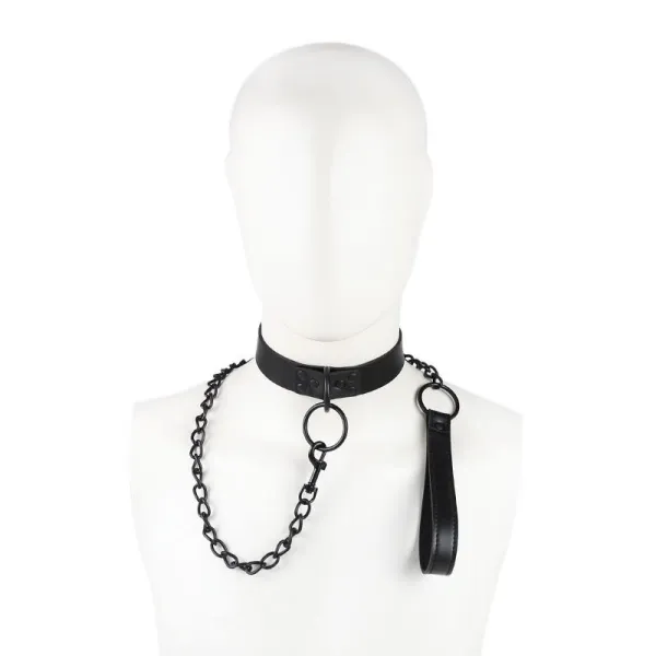 Halsband mit Leine, Schwarz von Latetobed BDSM Line | Fesselliebe.de