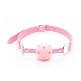 Atmungsaktiver Knebelball, Verstellbar, 4,5 cm Rosa von Latetobed BDSM Line | Fesselliebe.de