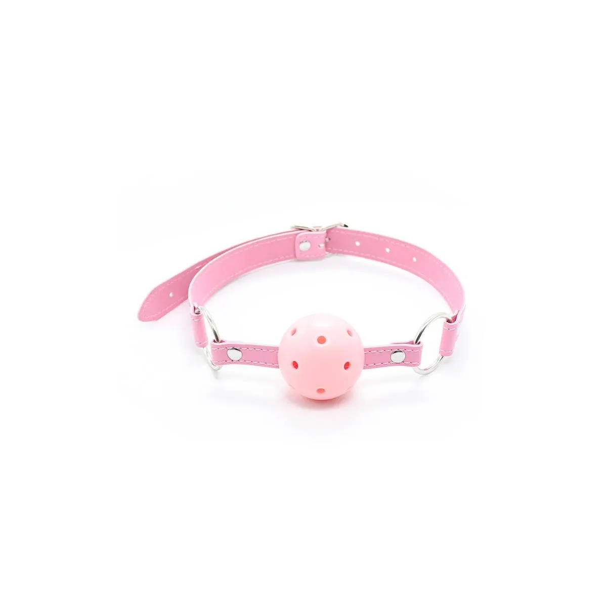 Atmungsaktiver Knebelball, Verstellbar, 4,5 cm Rosa von Latetobed BDSM Line | Fesselliebe.de