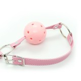 Atmungsaktiver Knebelball, Verstellbar, 4,5 cm Rosa von Latetobed BDSM Line | Fesselliebe.de