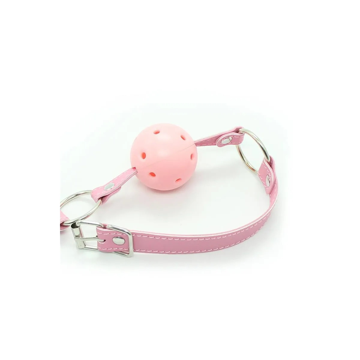 Atmungsaktiver Knebelball, Verstellbar, 4,5 cm Rosa von Latetobed BDSM Line | Fesselliebe.de
