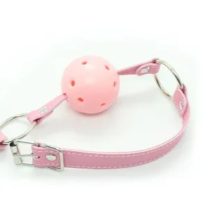Atmungsaktiver Knebelball, Verstellbar, 4,5 cm Rosa von Latetobed BDSM Line