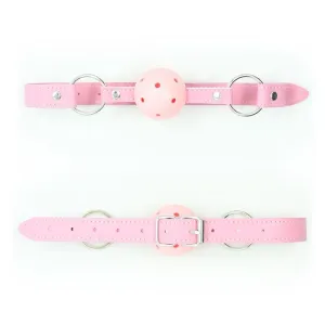 Atmungsaktiver Knebelball, Verstellbar, 4,5 cm Rosa von Latetobed BDSM Line