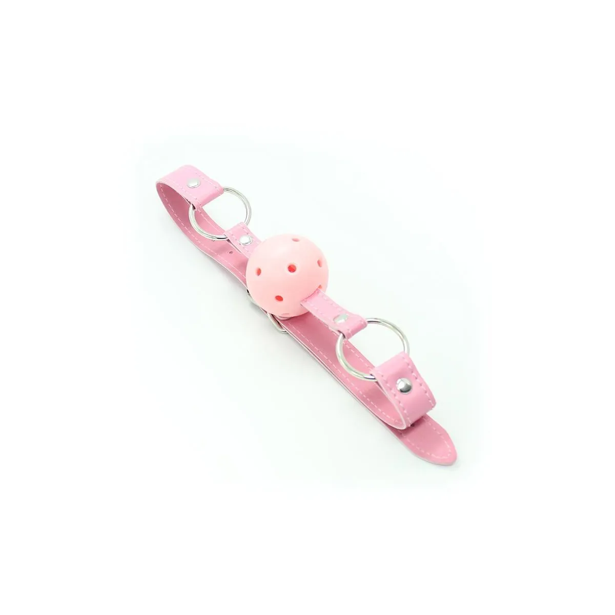 Atmungsaktiver Knebelball, Verstellbar, 4,5 cm Rosa von Latetobed BDSM Line | Fesselliebe.de