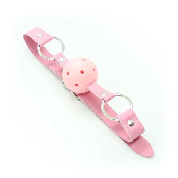 Atmungsaktiver Knebelball, Verstellbar, 4,5 cm Rosa von Latetobed BDSM Line | Fesselliebe.de