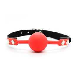 Silikon-Knebel, 4 cm, Schwarz/Rot von Latetobed BDSM Line | Fesselliebe.de