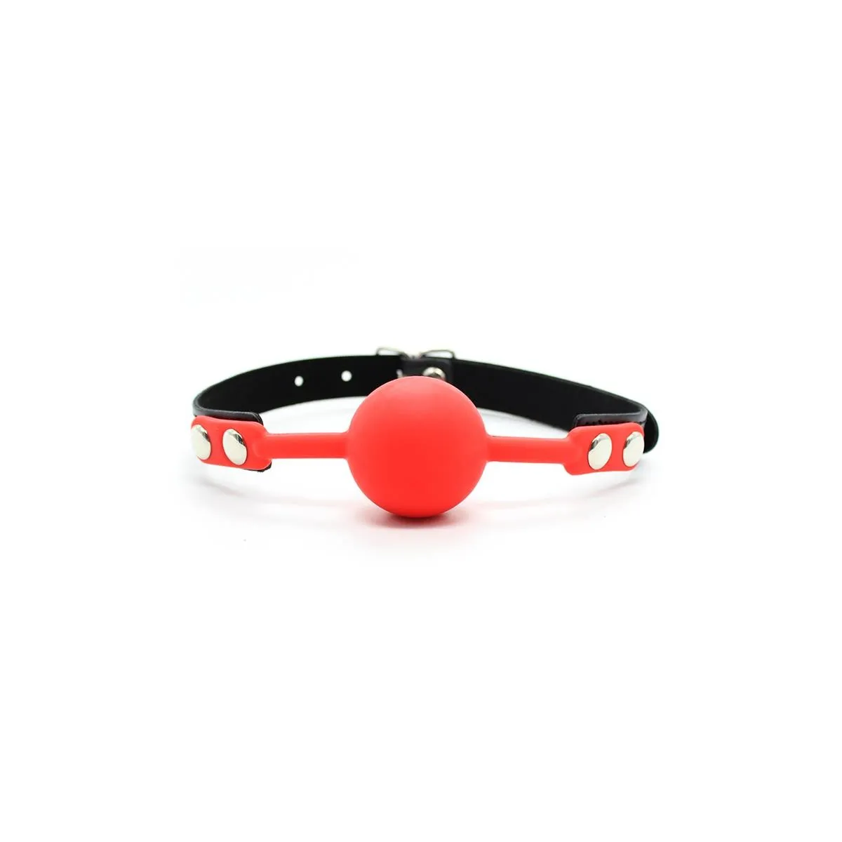 Silikon-Knebel, 4 cm, Schwarz/Rot von Latetobed BDSM Line | Fesselliebe.de