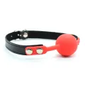 Silikon-Knebel, 4 cm, Schwarz/Rot von Latetobed BDSM Line