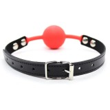 Silikon-Knebel, 4 cm, Schwarz/Rot von Latetobed BDSM Line | Fesselliebe.de