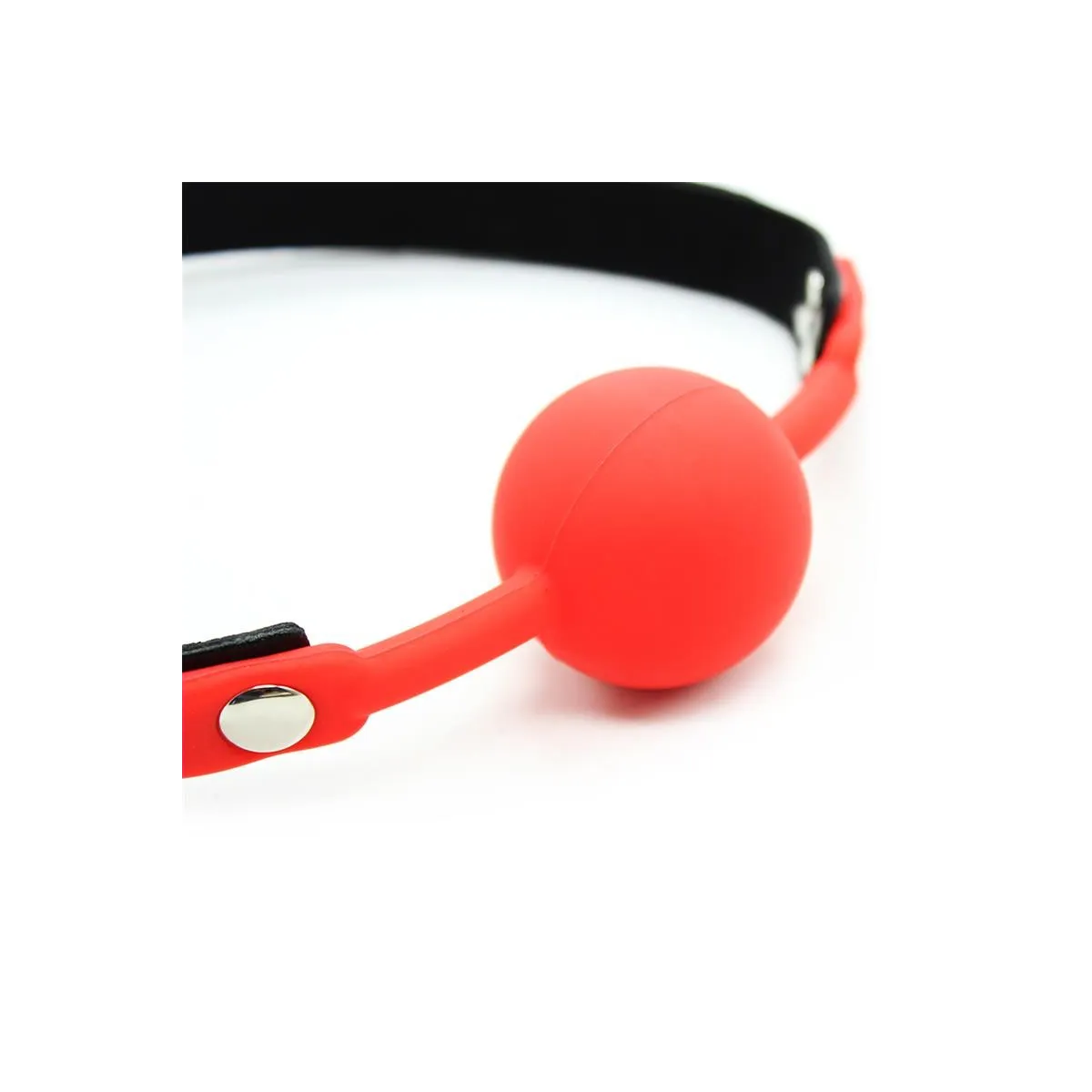 Silikon-Knebel, 4 cm, Schwarz/Rot von Latetobed BDSM Line | Fesselliebe.de