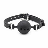 Atmungsaktiver Silikon-Knebel, Verstellbar, 4 cm, Grösse S, Schwarz von Latetobed BDSM Line | Fesselliebe.de
