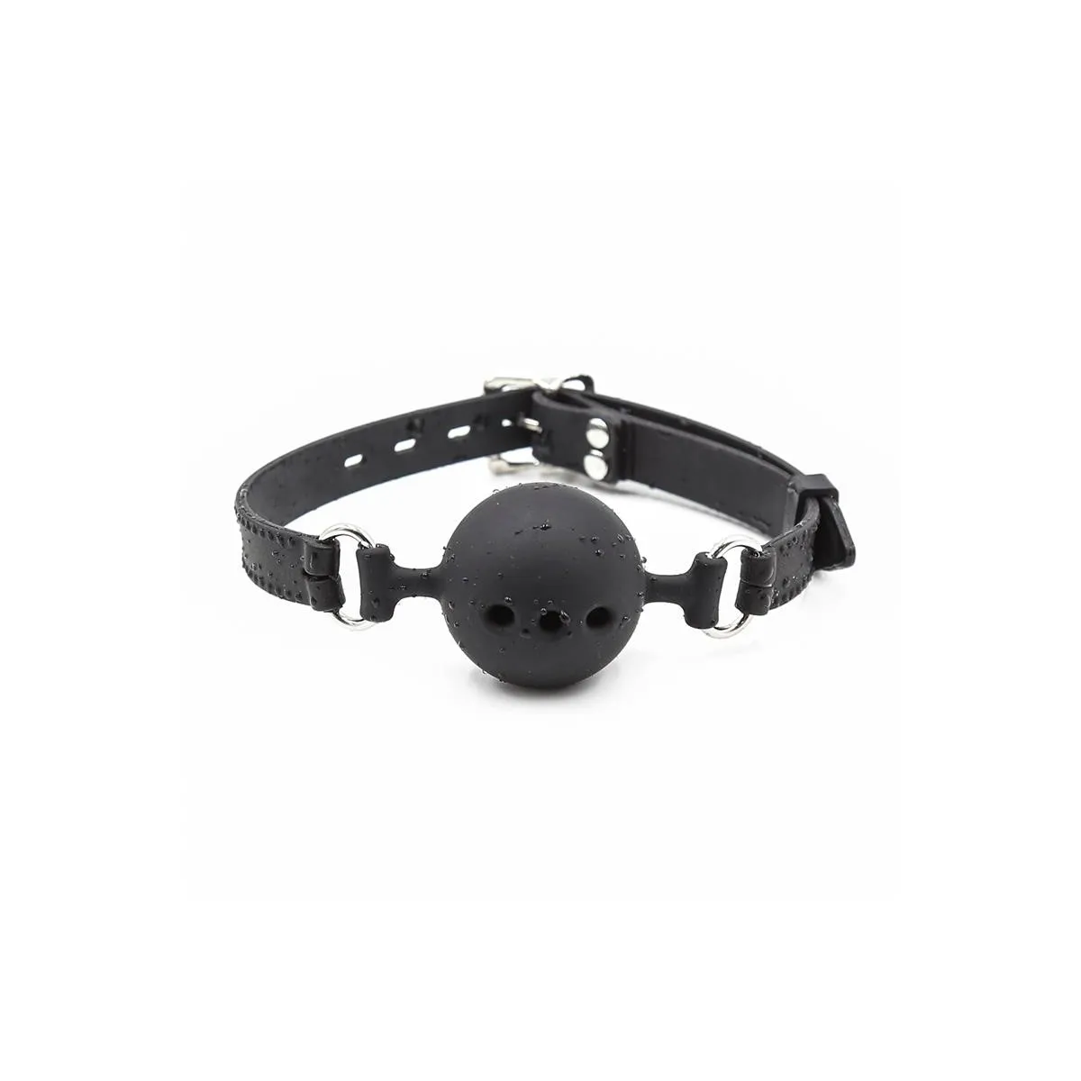 Atmungsaktiver Silikon-Knebel, Verstellbar, 4 cm, Grösse S, Schwarz von Latetobed BDSM Line | Fesselliebe.de