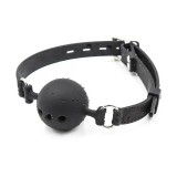 Atmungsaktiver Silikon-Knebel, Verstellbar, 4 cm, Grösse S, Schwarz von Latetobed BDSM Line | Fesselliebe.de
