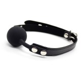 Silikon-Ballknebel 4 cm Verstellbar Schwarz von Latetobed BDSM Line | Fesselliebe.de