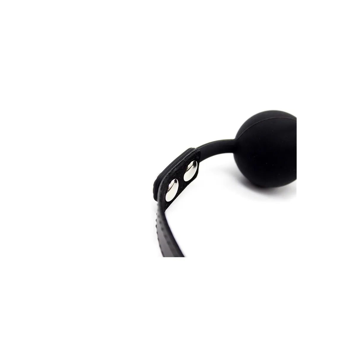 Silikon-Ballknebel 4 cm Verstellbar Schwarz von Latetobed BDSM Line | Fesselliebe.de