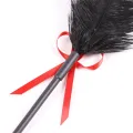 Federkitzler und Paddel, 36 cm, Rot/Schwarz von Latetobed BDSM Line