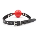 Atmungsaktiver Knebel, Schwarz/Rot von Latetobed BDSM Line