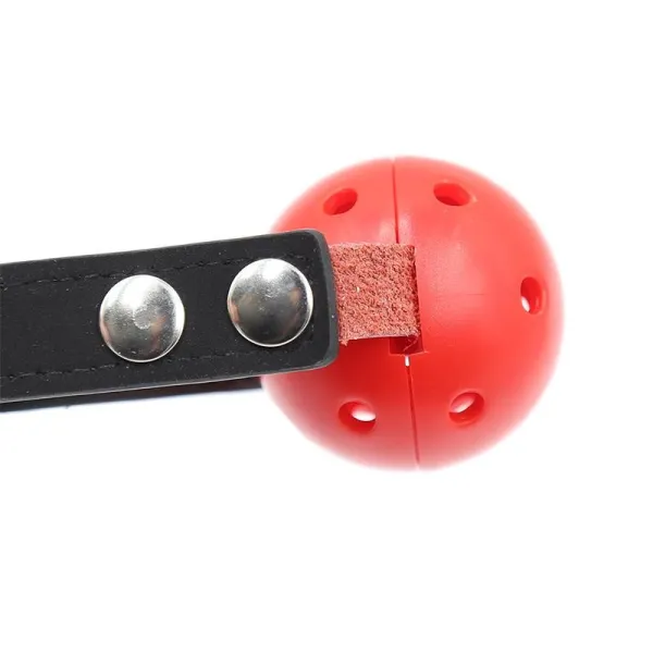 Atmungsaktiver Knebel, Schwarz/Rot von Latetobed BDSM Line | Fesselliebe.de