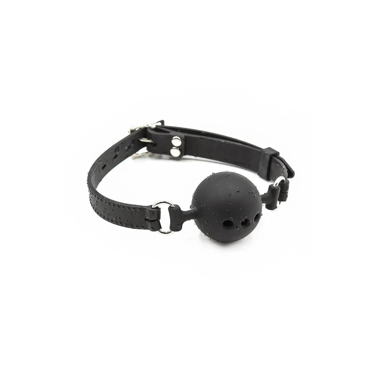 Atmungsaktiver Silikon-Knebelball 5 cm Grösse L Schwarz von Latetobed BDSM Line | Fesselliebe.de