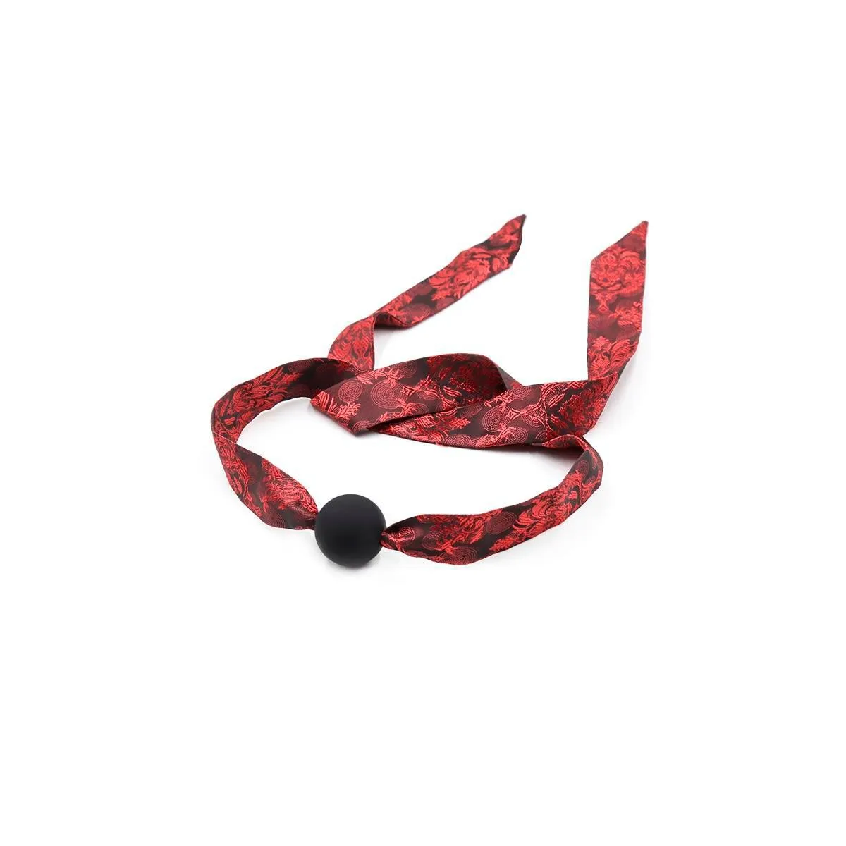 Silikon-Ballknebel Rot/Schwarz von Latetobed BDSM Line | Fesselliebe.de