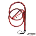 Lange Peitsche, Schwarz und Rot, 210 cm von Latetobed BDSM Line