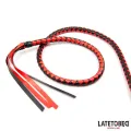 Lange Peitsche, Schwarz und Rot, 210 cm von Latetobed BDSM Line