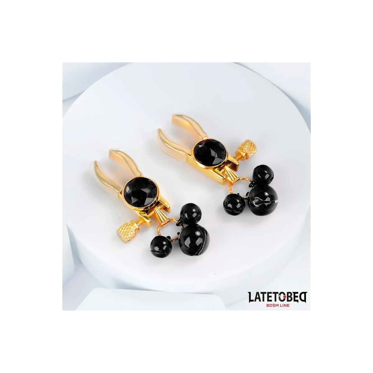 Nippelklemmen mit Glocke von Latetobed BDSM Line | Fesselliebe.de