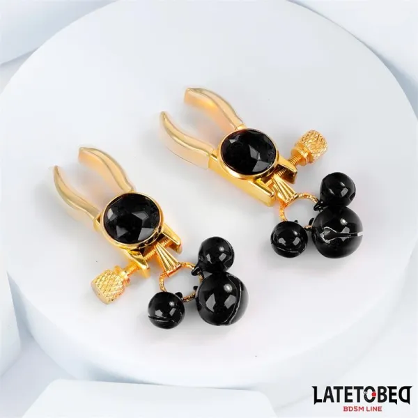 Nippelklemmen mit Glocke von Latetobed BDSM Line | Fesselliebe.de
