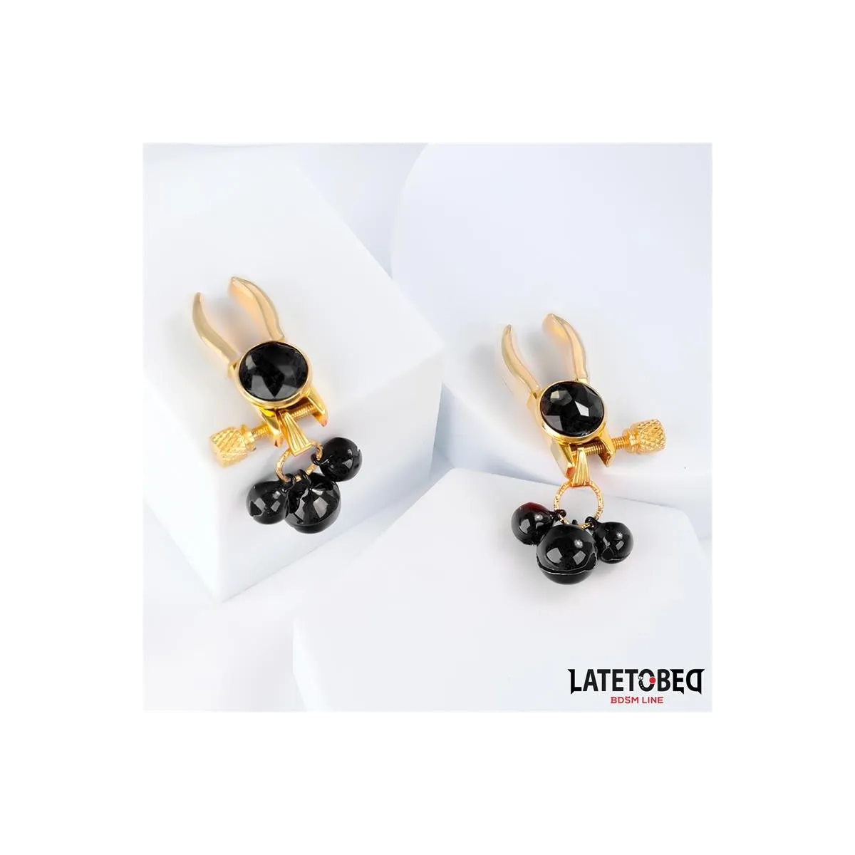 Nippelklemmen mit Glocke von Latetobed BDSM Line | Fesselliebe.de