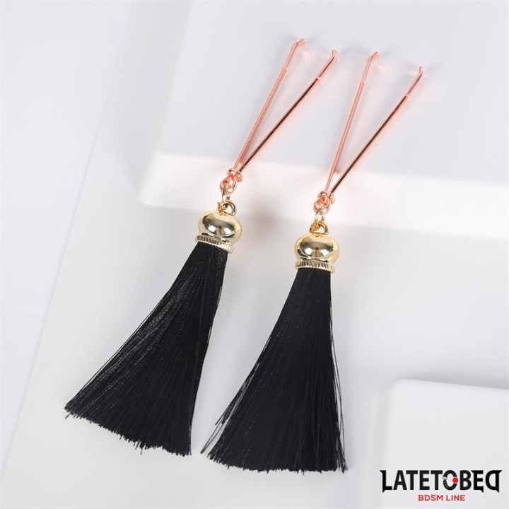 Nippelklemmen mit Quaste von Latetobed BDSM Line | Fesselliebe.de