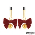 Nippelklemmen mit Roter Schleife von Latetobed BDSM Line