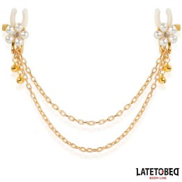 Rearl-Nippelklemmen mit Kette von Latetobed BDSM Line | Fesselliebe.de