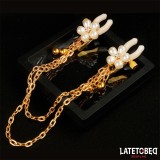 Rearl-Nippelklemmen mit Kette von Latetobed BDSM Line | Fesselliebe.de