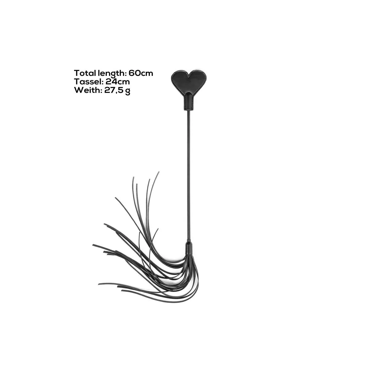 Herzförmiges Paddel mit Peitsche 60 cm von Latetobed BDSM Line | Fesselliebe.de