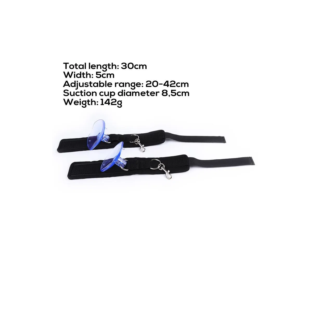 Verstellbare Fussfesseln mit Saugnäpfen von Latetobed BDSM Line | Fesselliebe.de