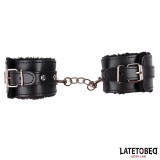 Fell-Fussfessel Schwarz von Latetobed BDSM Line | Fesselliebe.de