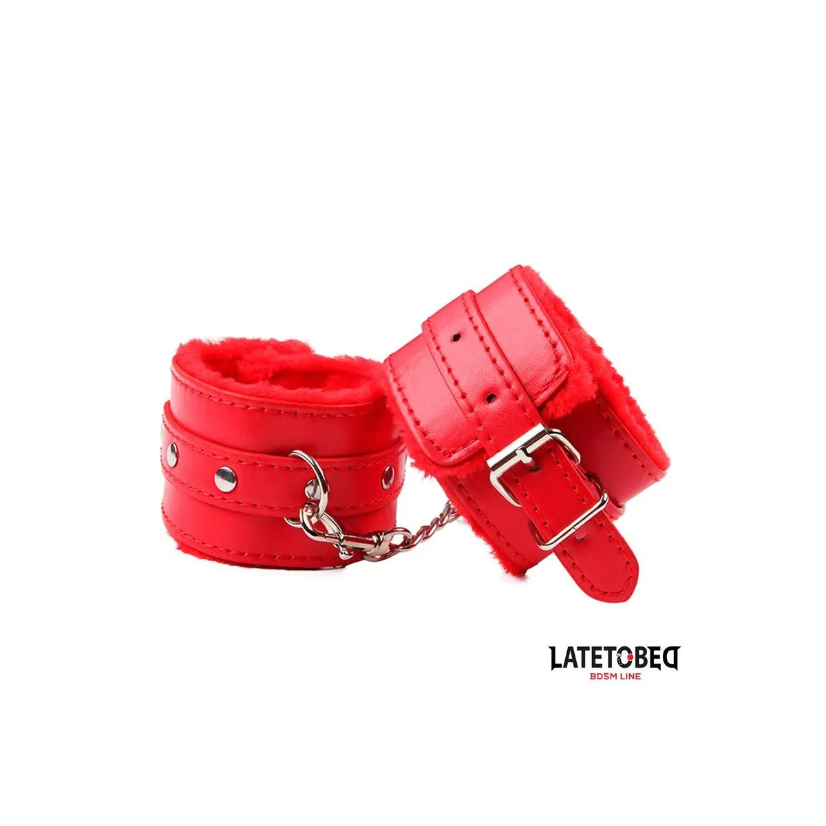 Fell-Fussfessel Rot von Latetobed BDSM Line | Fesselliebe.de