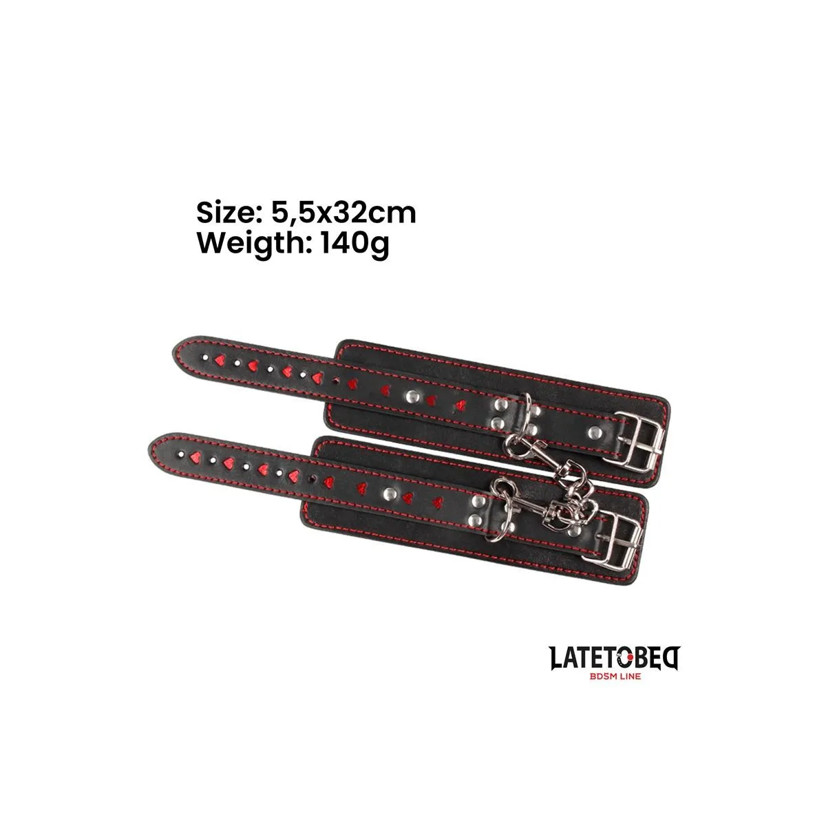 Fussfessel mit Kette und Herzen von Latetobed BDSM Line | Fesselliebe.de